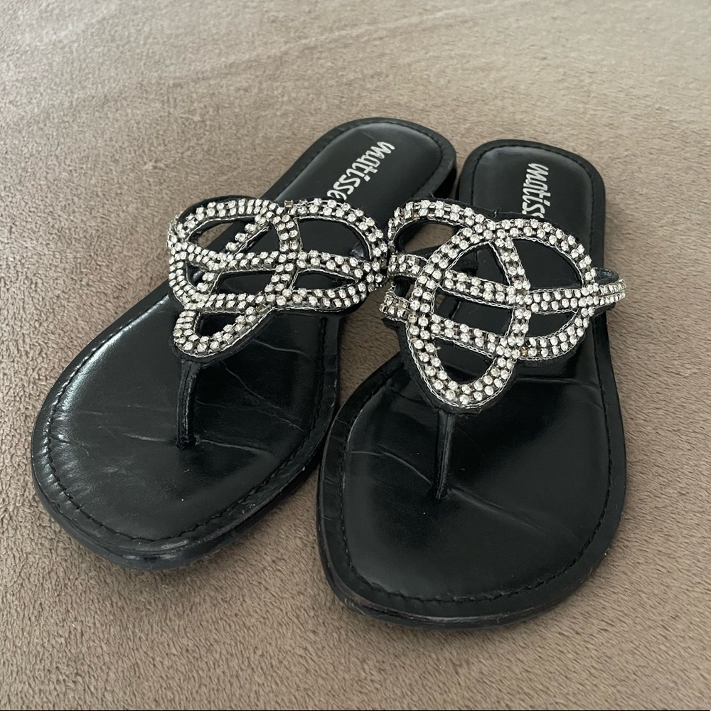 MATISSE Leather Rhinestone Sandal - Picture 6 of 6